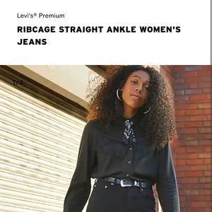 Levis ribcage straight jeans